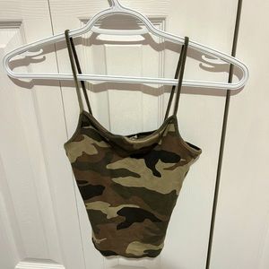 Garage camo pattern tank top